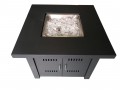 Glow Warm 14kw Outdoor Propane Gas Table Fire Pit in Bronze & Black