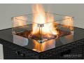 REALGLOW Coreglass Rattan Gas Fire Pit 13KW in Black