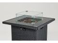 REALGLOW Coreglass Rattan Gas Fire Pit 13KW in Black