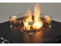 REALGLOW Warmpact Rattan Table Gas Fire Pit 13KW in Black 