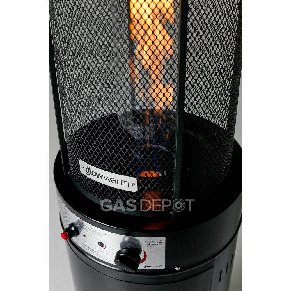 Glow Warm 15kw Patio Heater Black or Stainless Steel Edition 